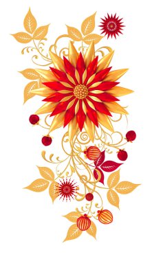 3D render. Altın dokulu bukleler. Oryantal tarzı Arabesk. Parlak dantel, stilize çiçekler. Narin, altın arka plan dokuma Ajur.