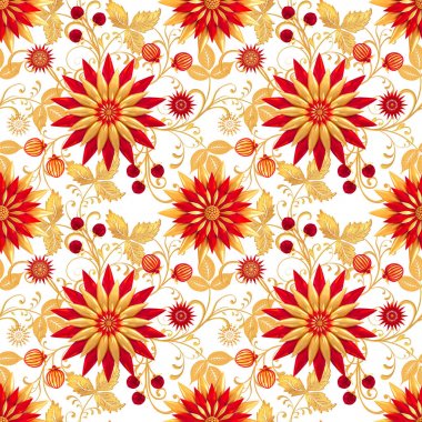 3d render. Altın stilize çiçekler, narin parlak bukleler, paisley element, dikişsiz desen. Oryantal tarzı arabesk. Parlak dantel, Hint salatalık.