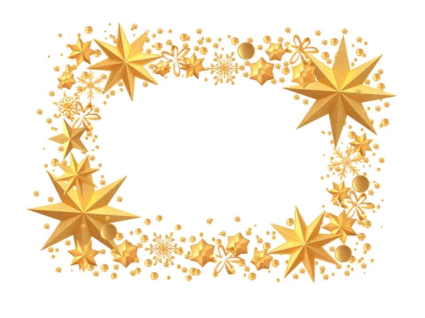 Padrão Ano Novo Tema Natal Ornamento Com Aberturas Douradas Flocos — Fotografia de Stock