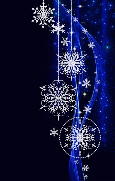 Boże Narodzenie Błyszczące Tło Nowy Rok Srebrne Kule Śnieżynka Fantastyczne — Zdjęcie stockowe
