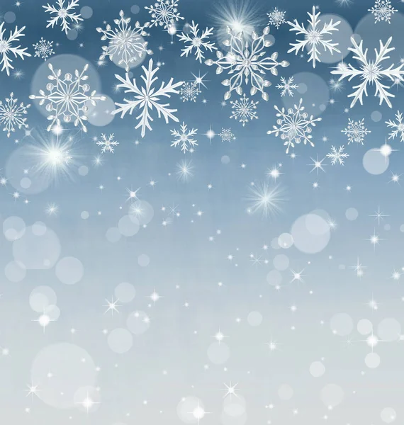 Χριστουγεννιάτικο Λαμπερό Φόντο Νέο Έτος Ασημένια Χιονονιφάδα Φανταστική Θολή Σύννεφο — Φωτογραφία Αρχείου