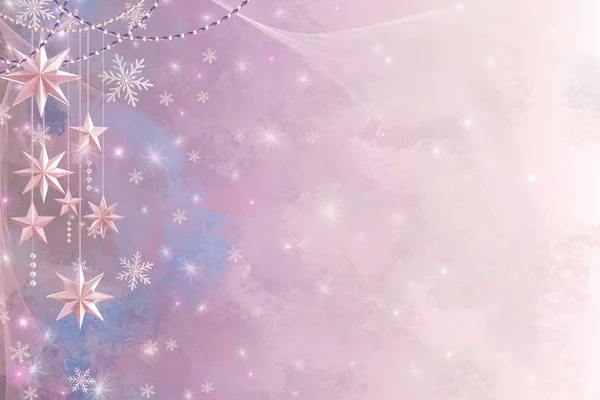 Noel Parlayan Arka Plan Yeni Yıl Gümüş Kar Tanesi Top — Stok fotoğraf