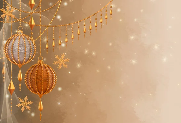 Weihnachten Glänzenden Hintergrund Neujahr Silberne Schneeflocke Ball Fantastische Verschwommene Wolke — Stockfoto