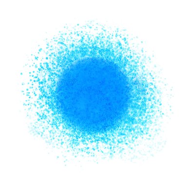 Soyut illüstrasyon, yuvarlak şekilli suluboya lekesi, izole edilmiş.