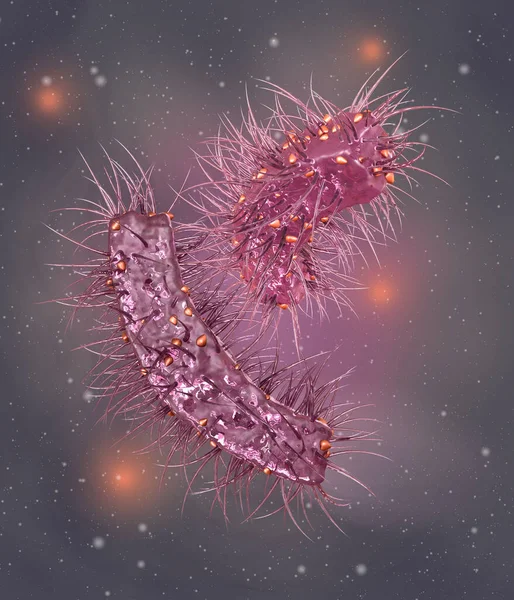 Небезпечні Патогенні Бактерії Escherichia Coli Colibacillus Патоген Шлункової Інфекції Медичний — стокове фото