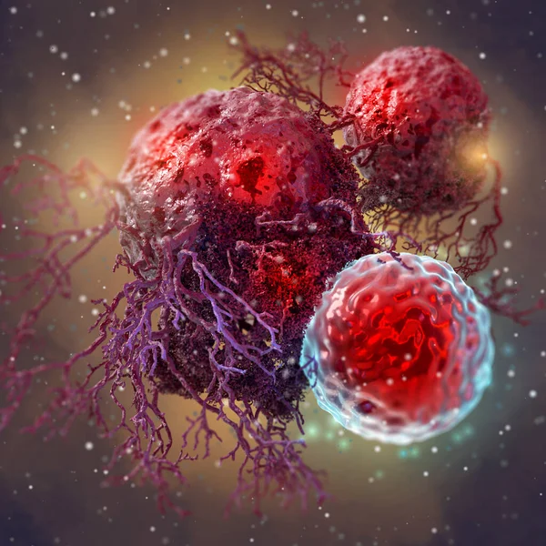 Orvosi Tudományos Fogalmak Rosszindulatú Rosszindulatú Rákos Sejtek Illusztráció Stock Kép