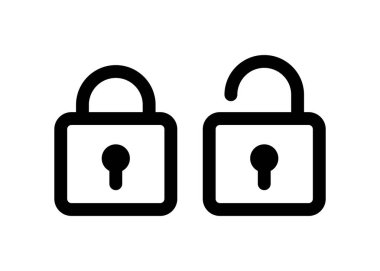 asma kilit simgesi beyaz arkaplanda izole edildi