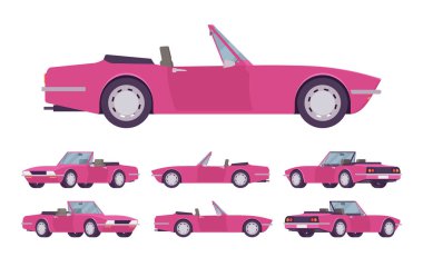 Pembe Bayan cabriolet kedi seti