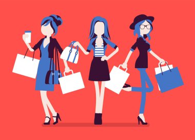 alışveriş sonra mutlu kadın