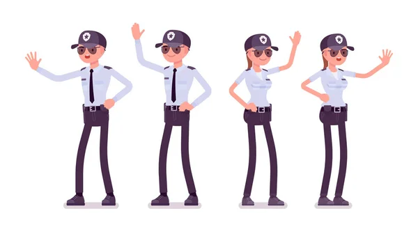 Guardabarros de seguridad masculino y femenino — Vector de stock