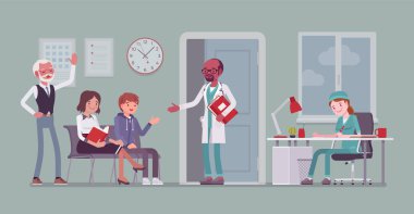 Doktor randevusu için bekleyen hastalarım