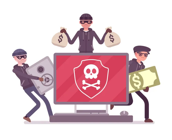 Electronic theft danger — Stock Vector