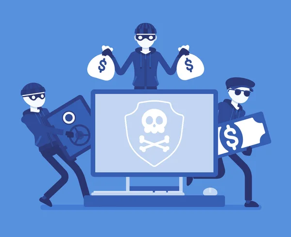 Κίνδυνος ηλεκτρονικής κλοπής — Διανυσματικό Αρχείο
