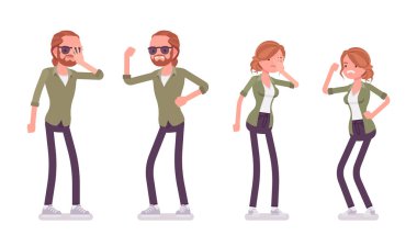 Genç Kızıl saçlı kadın ve negatif duygular içinde