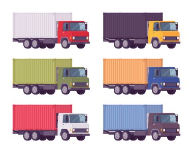 Euro truck, teneke kutuda parlak renklerde ayarla