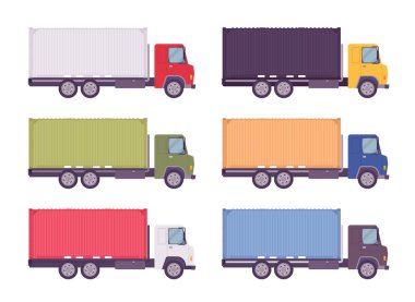 Euro truck, teneke kutuda parlak renklerde ayarla