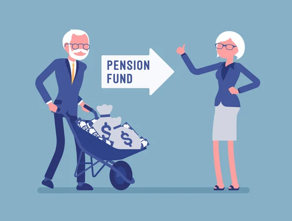Pension fond investeringar — Stock vektor