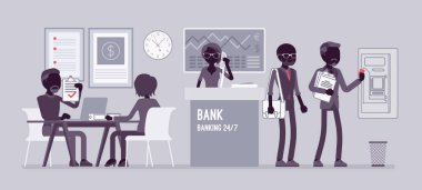 Banka office müşterileri ile çalışma