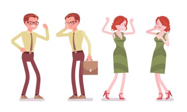 Erkek ve dişi katip olumsuz duygular