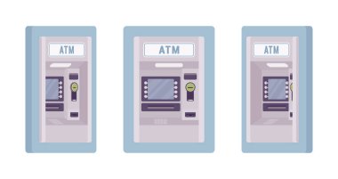 Bir duvar, mavi rengi inşa atm