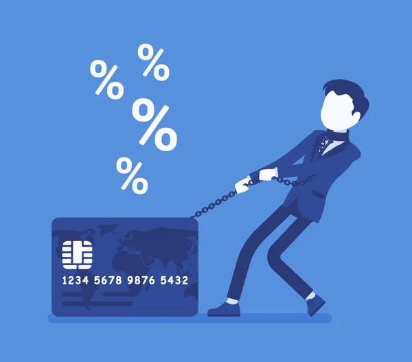 Credit card, male cardholder percentage rate problem — Stock Vector