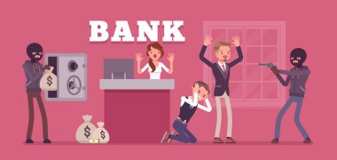 Banka soygunu maskeli suçlular tarafından
