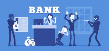 Banka soygunu maskeli suçlular tarafından