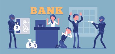 Banka soygunu, maskeli suçlular