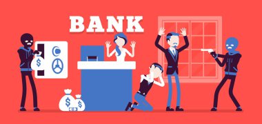 Banka soygunu, maskeli suçlular