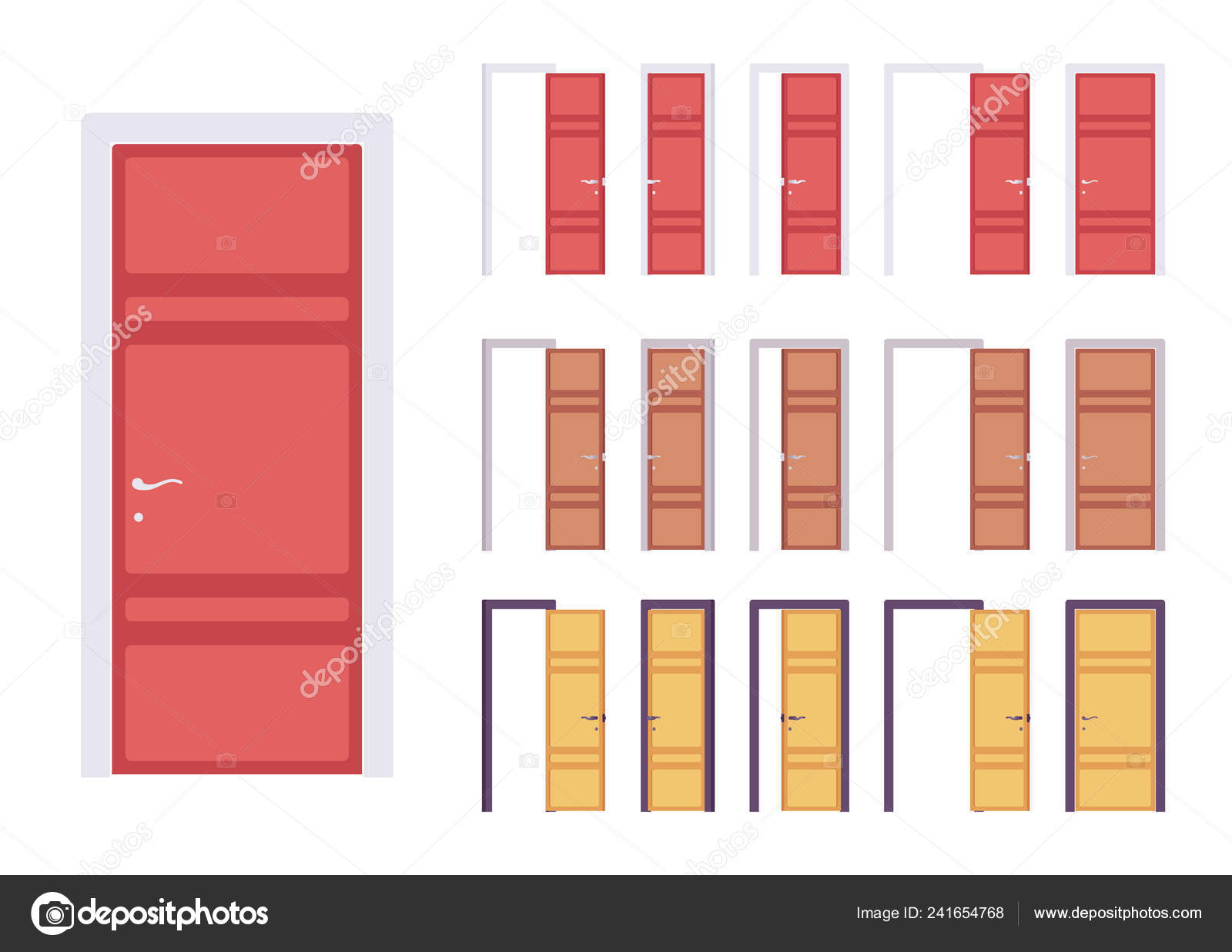 Doors Modern Set Entrance To A Building Or Room Stock Vector C Andrew Rybalko 241654768
