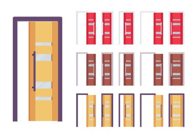 Kapılar modern kümesi, bir bina ya da oda girişi