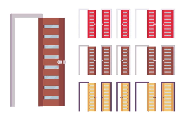 De ideeën van het moderne set, stijlvolle ontwerp van de deuren — Stockvector