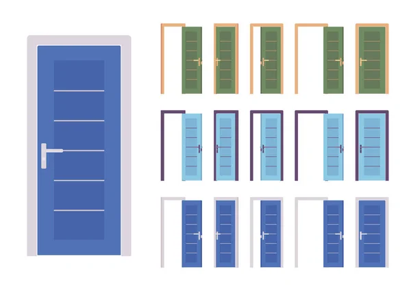 Dveře moderní set, vchod do budovy, místnosti — Stockový vektor