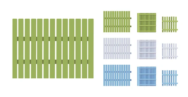 Σετ ξύλινο φράγμα φράχτη, σπίτι και Γη στοιχείο προστασίας — Διανυσματικό Αρχείο