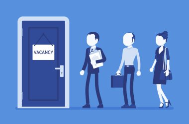 Boşluk kapı işareti ofis, iş başvurusunda