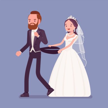 Kızgın damat gelin düğün üzerinde bırakarak