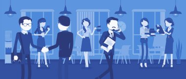 Ofiste çalışan meşgul