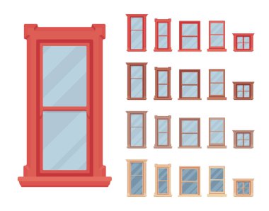 Pencere cam'de bir çerçeve ile donatılmış bina için