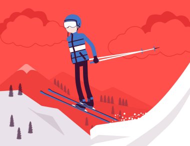 Kayak, atlama etkin sportif adam