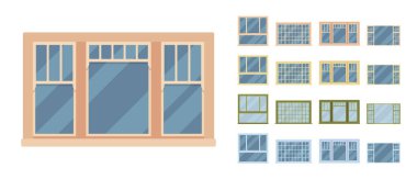 Pencere cam'de bir çerçeve ile donatılmış bina için