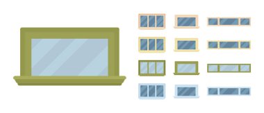 Pencere cam'de bir çerçeve ile donatılmış bina için