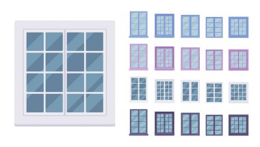 Pencere cam'de bir çerçeve ile donatılmış bina için