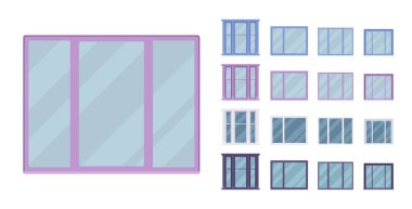 Pencere cam'de bir çerçeve ile donatılmış bina için