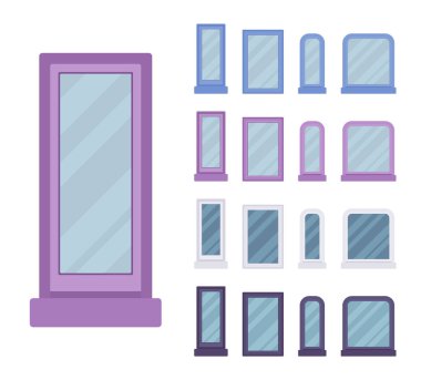 Pencere cam'de bir çerçeve ile donatılmış bina için