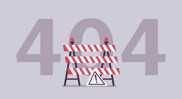 Hiba 404, nem található oldalüzenet — Stock Vector