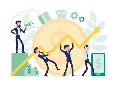 Ekonomist ekip birlikte çalışıyor