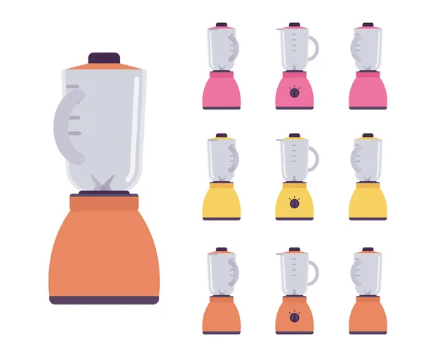 Blender seti, elektrikli karıştırma mutfak makinesi — Stok Vektör