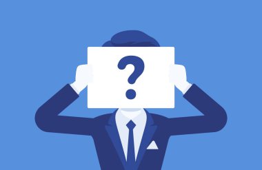 Soru işareti olan anonim adam