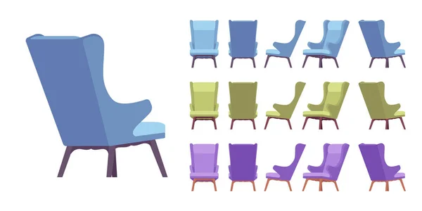 Ретро мягкое кресло — стоковый вектор
