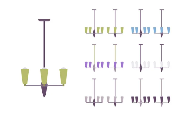 Conjunto de lâmpadas de lustre — Vetor de Stock